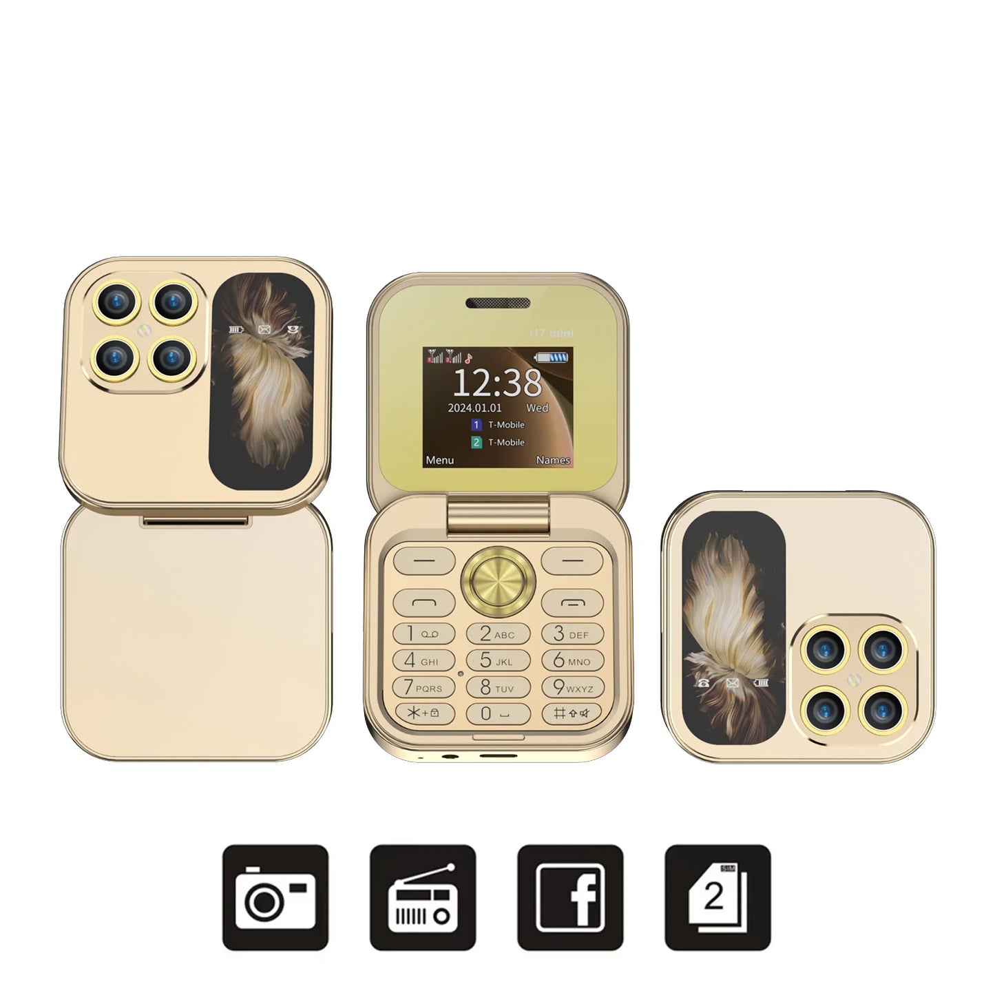 I17 Mini Flip Mobile Phone