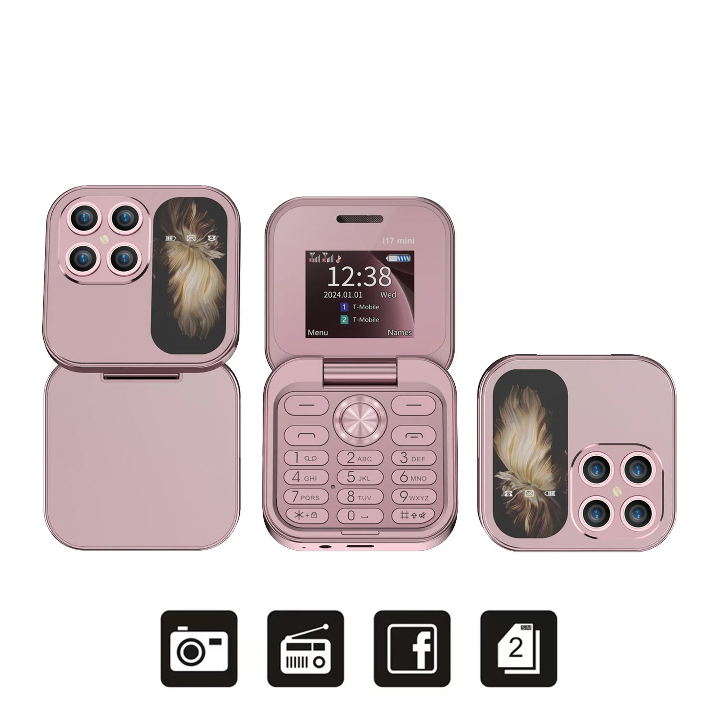 I17 Mini Flip Mobile Phone