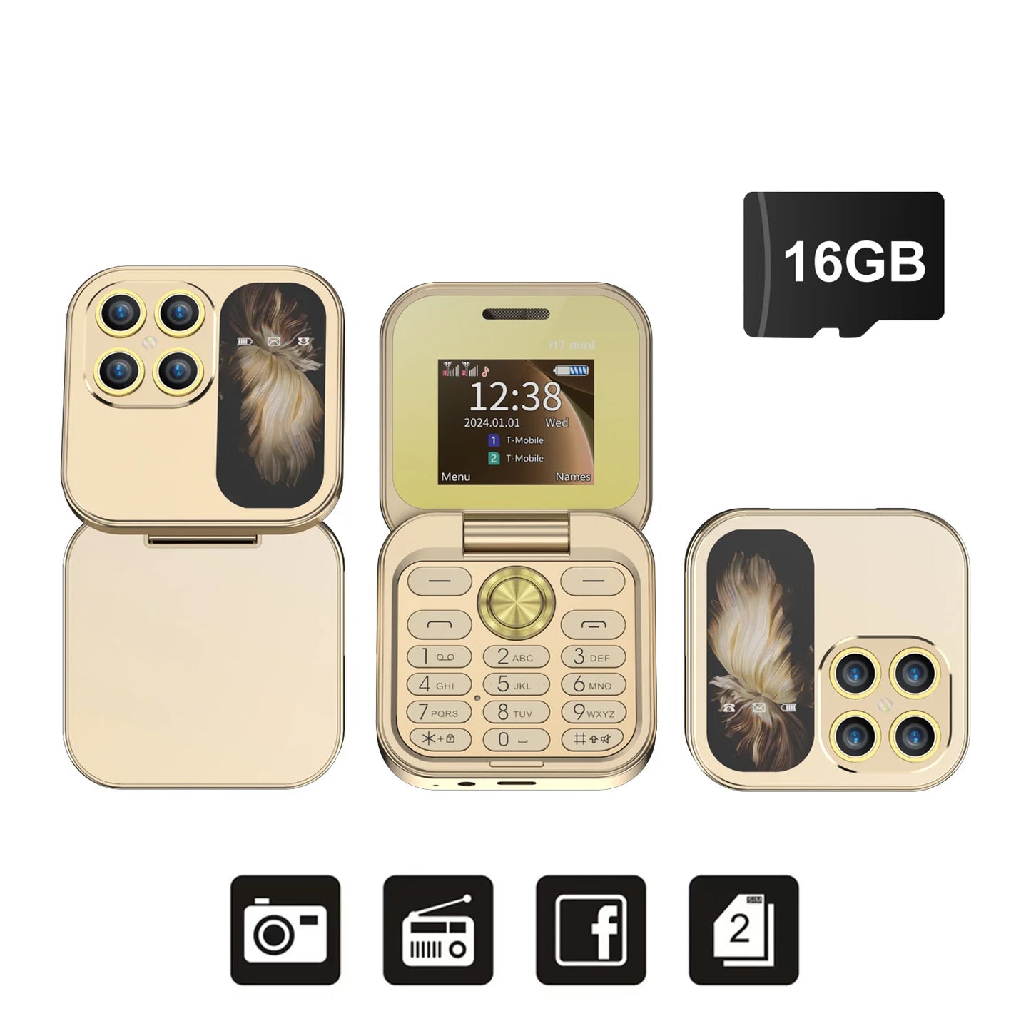 I17 Mini Flip Mobile Phone