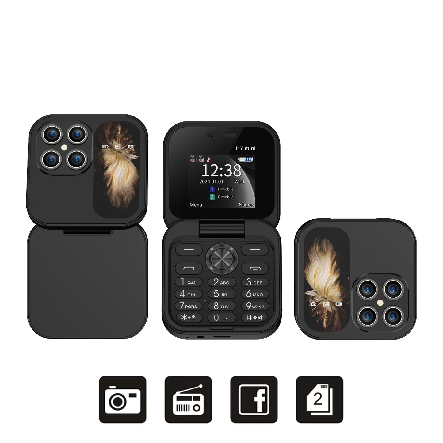 I17 Mini Flip Mobile Phone