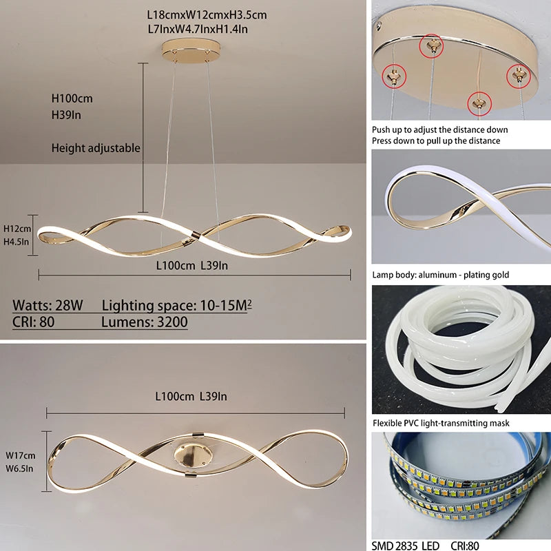 Gold/Chrome Ceiling Dimmable