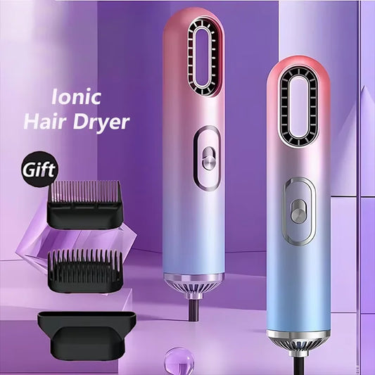 Hair Dryer Hair Styling 3-In-1 Mini Portable Hair Dryer Curling Comb Brush Curling Iron Straightener Manual Hair Dryer