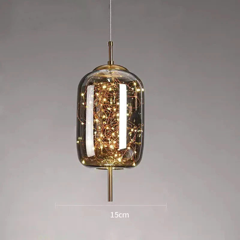 Nordic Net Red Bedside Chandelier Light