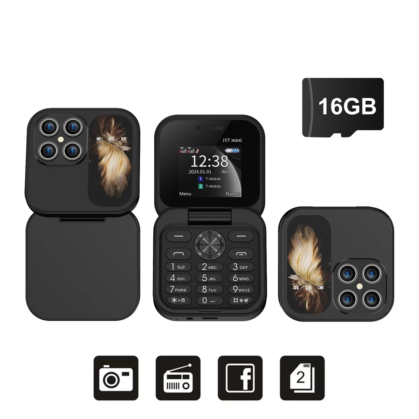 I17 Mini Flip Mobile Phone