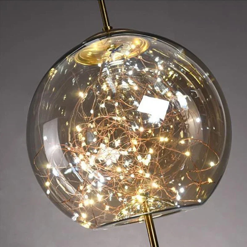 Nordic Net Red Bedside Chandelier Light