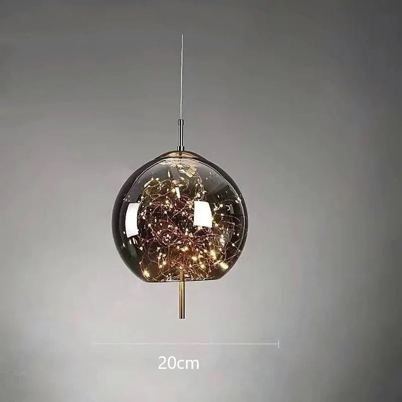 Nordic Net Red Bedside Chandelier Light