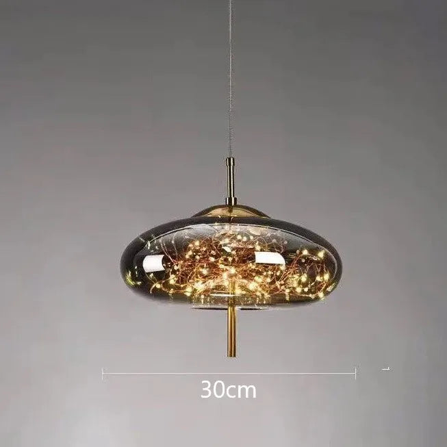 Nordic Net Red Bedside Chandelier Light
