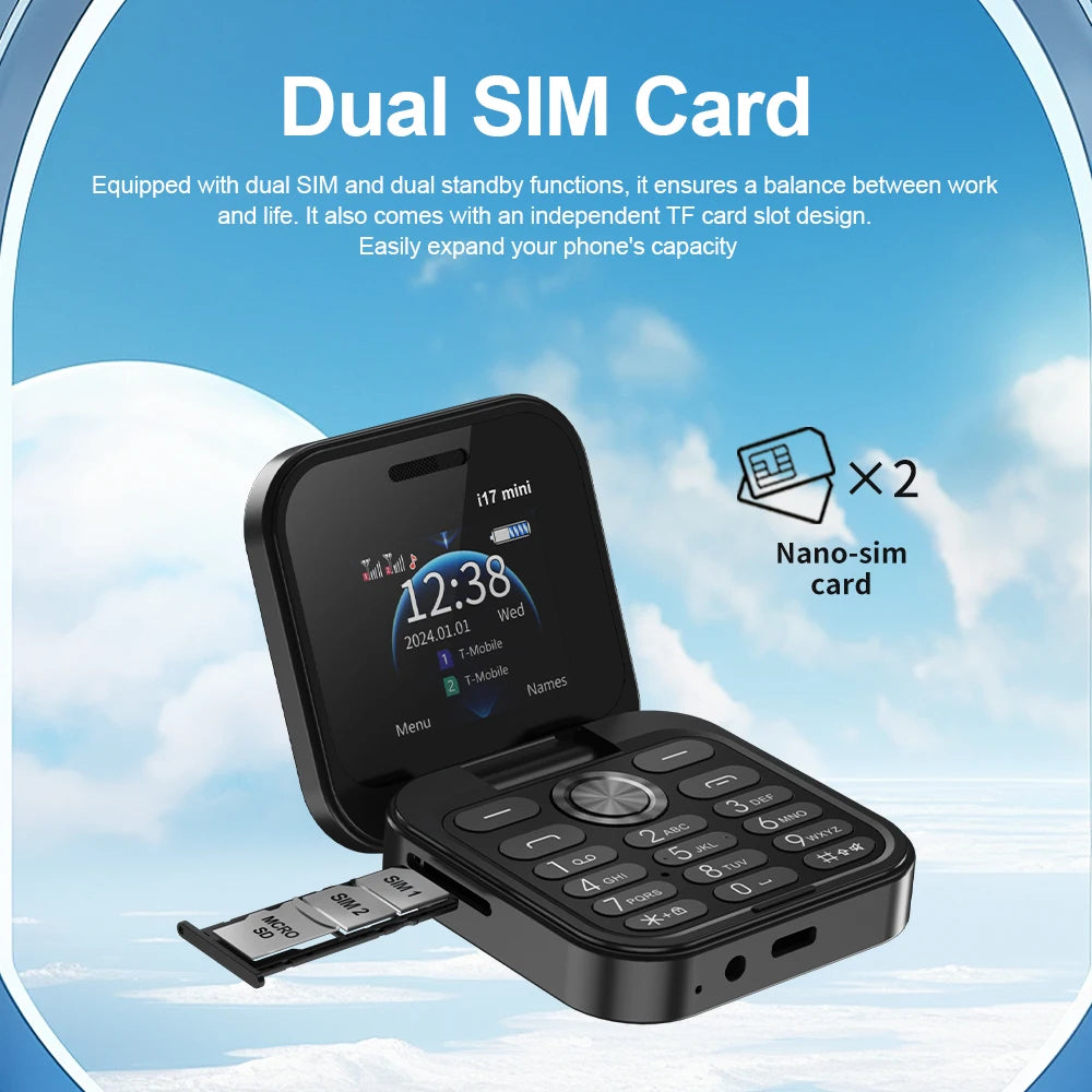 I17 Mini Flip Mobile Phone