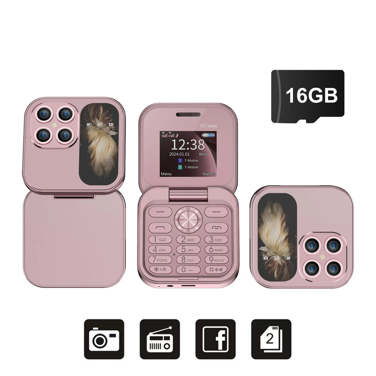 I17 Mini Flip Mobile Phone