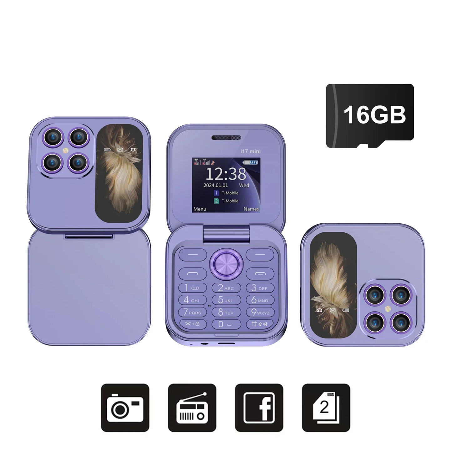 I17 Mini Flip Mobile Phone