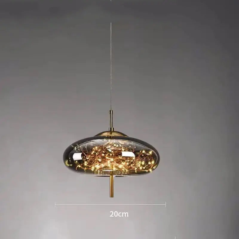 Nordic Net Red Bedside Chandelier Light