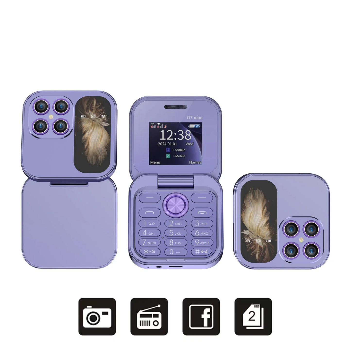 I17 Mini Flip Mobile Phone