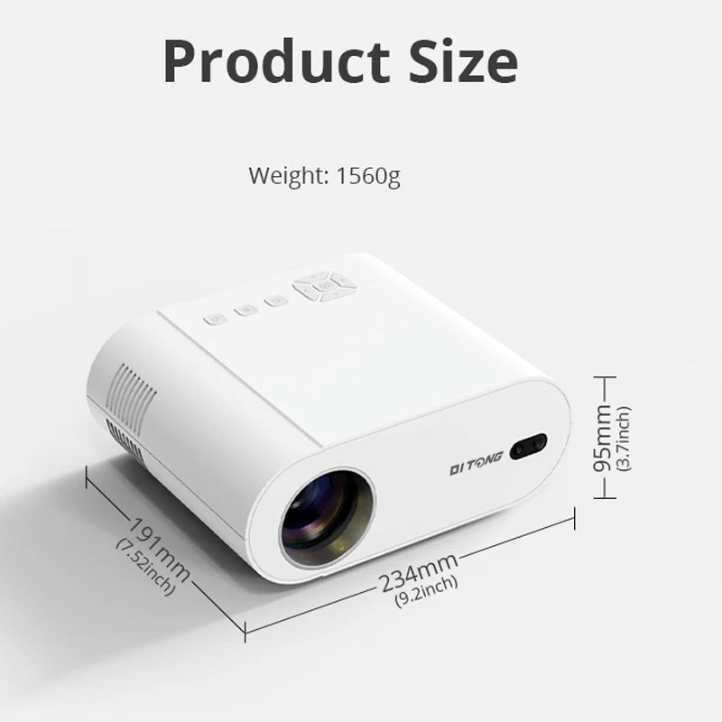 Projector 4K Android with Dual Wifi 6 and Bluetooth Auto Keystone Auto Focus Home Theatre HD Native 1080P Outdoor Movie