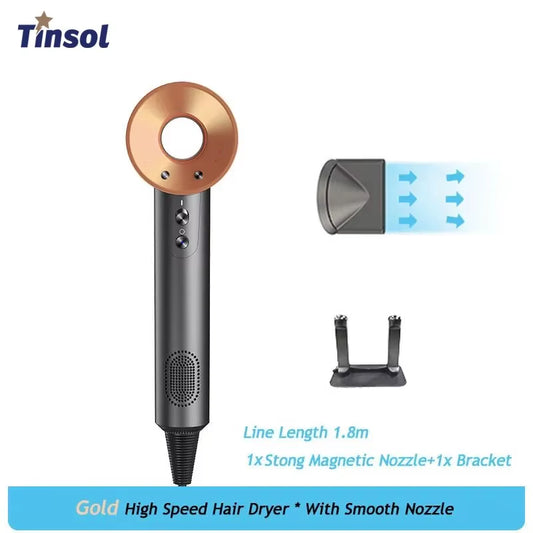 Professional Leafless Hair Dryer Negative Ion Quick Drying Home Powerful 5 Attachment Constant Anion Electric Hair Dryer
