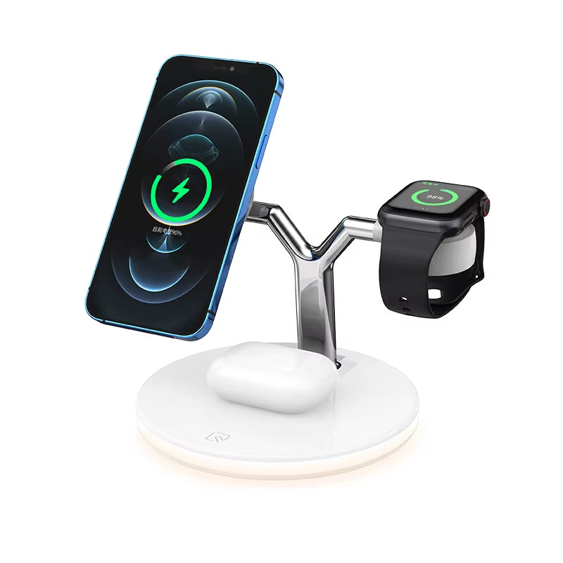 Magnetic 3 in 1 Wireless Charger 30W Fast Charging for Iphone 14 13 12 Pro Max Apple Watch Airpods Pro Charging Dock Station