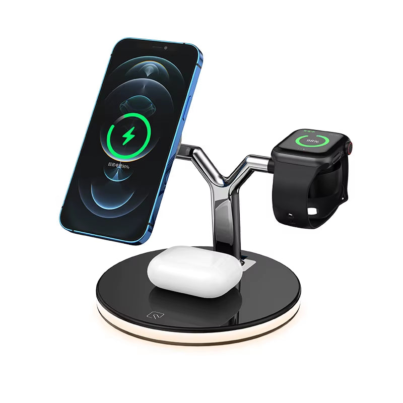 Magnetic 3 in 1 Wireless Charger 30W Fast Charging for Iphone 14 13 12 Pro Max Apple Watch Airpods Pro Charging Dock Station