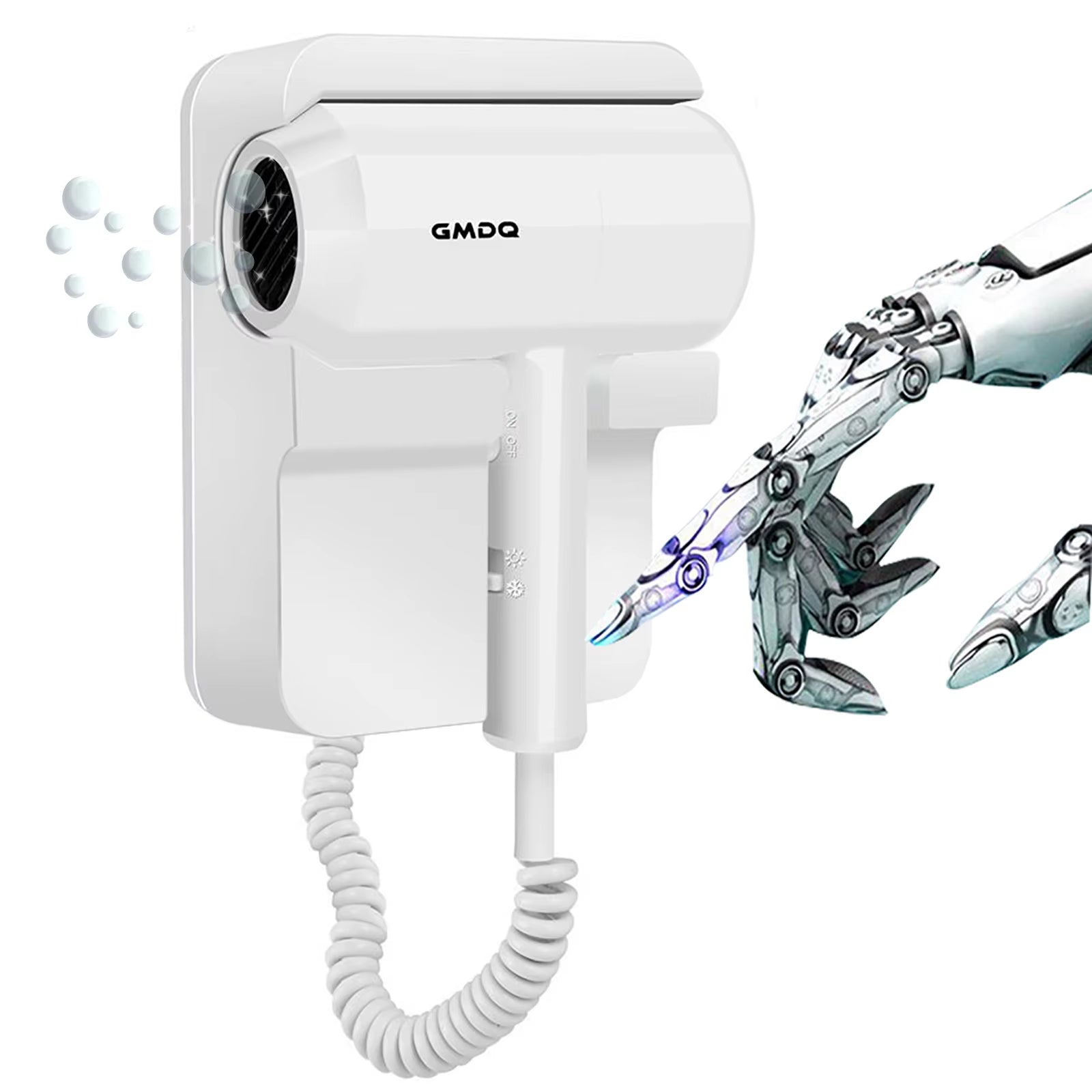 110V/220V Wall Mounted Hair Dryer Hotel Bathroom Hair Dryers Professional Constant Temperature Dryer with Holder Base