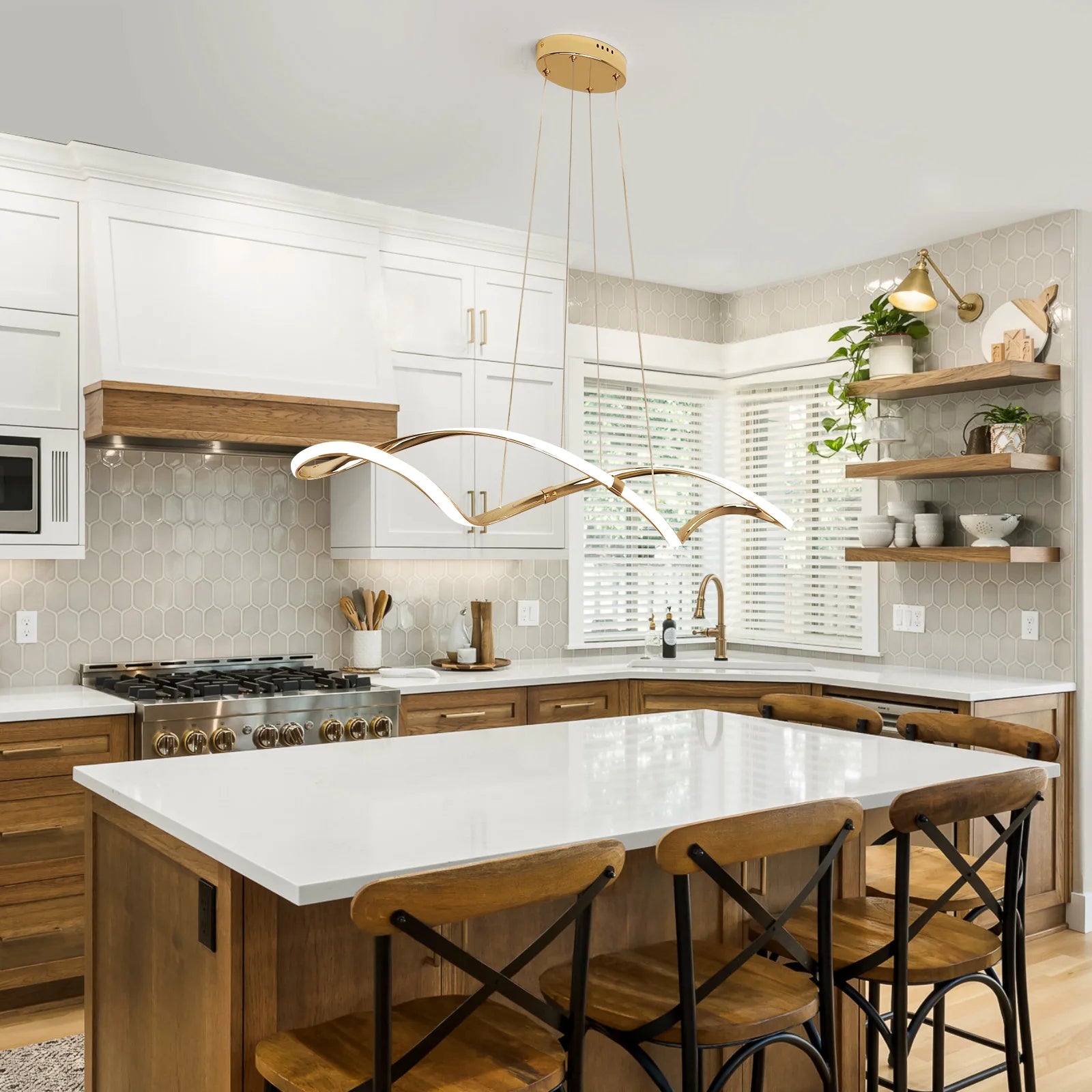Gold/Chrome Ceiling Dimmable