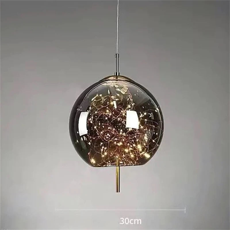 Nordic Net Red Bedside Chandelier Light
