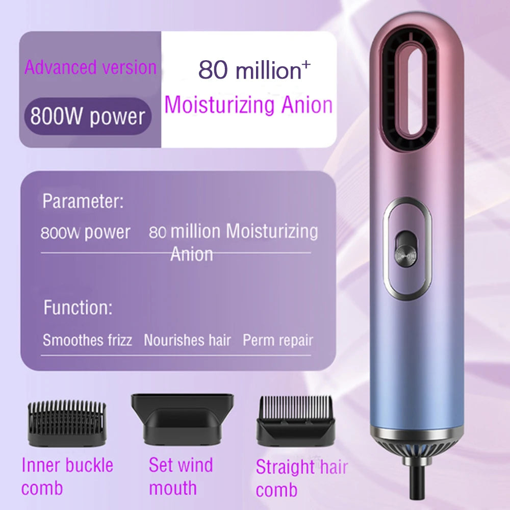 Anion Hair Dryer Professional Hairdryer Hot and Cold Air 3 in 1 Blue