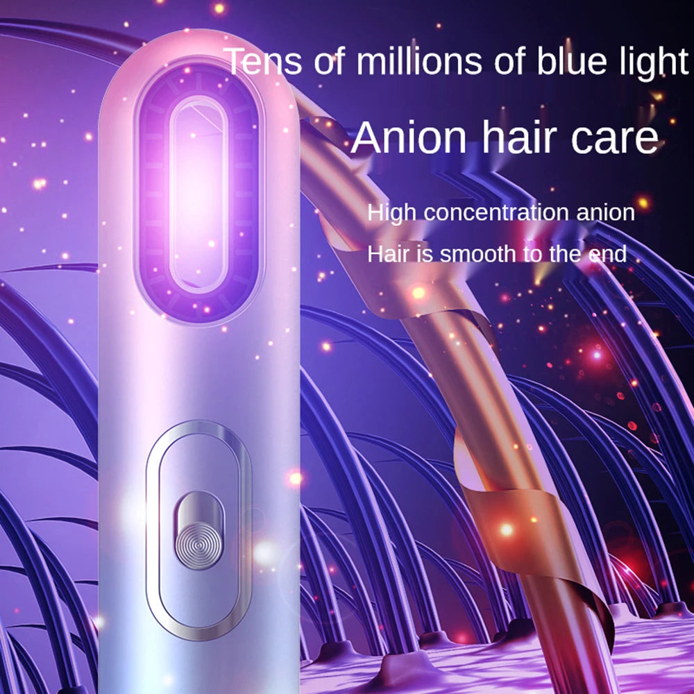 Anion Hair Dryer Professional Hairdryer Hot and Cold Air 3 in 1 Blue