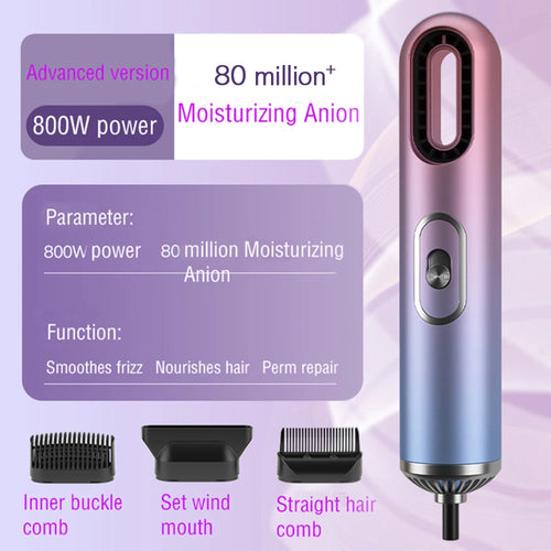 Anion Hair Dryer Professional Hairdryer Hot and Cold Air 3 in 1 Blue