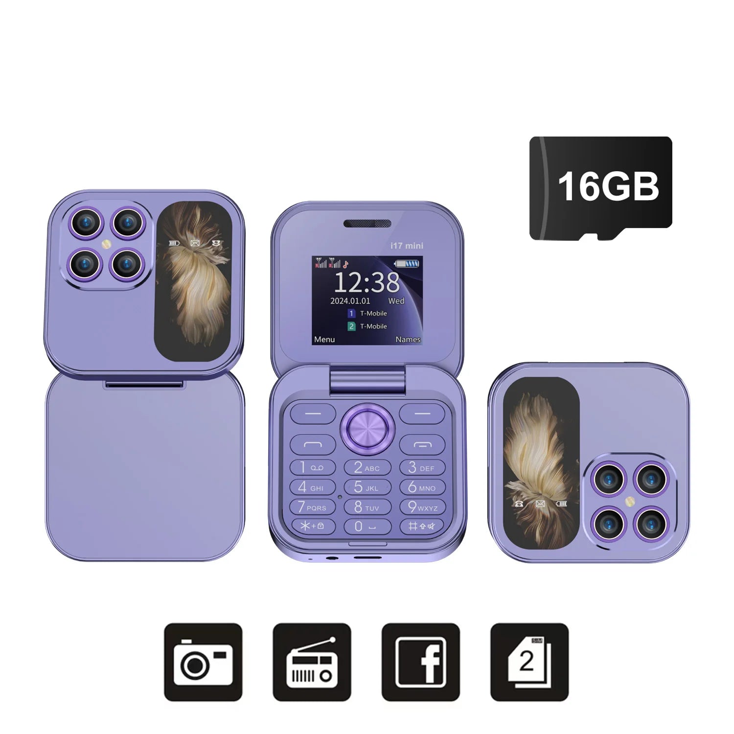 I17 Mini Flip Mobile Phone