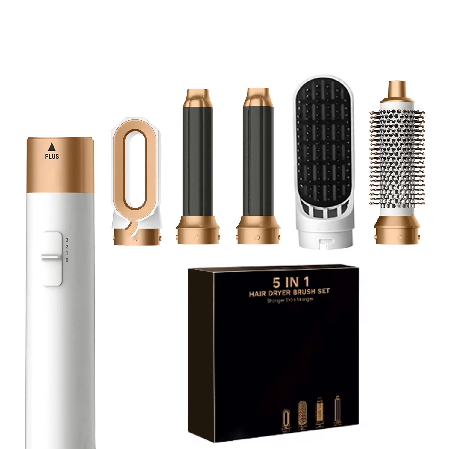 5-In-1 Multi-Function Hair Dryer Hair Straightener Curling Iron Curling Iron with Hair Brush Hot Air Comb Styling Set