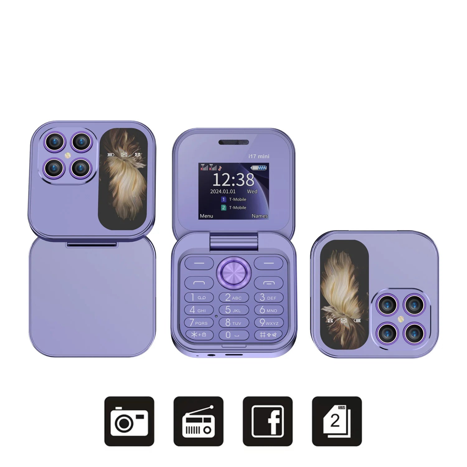 I17 Mini Flip Mobile Phone