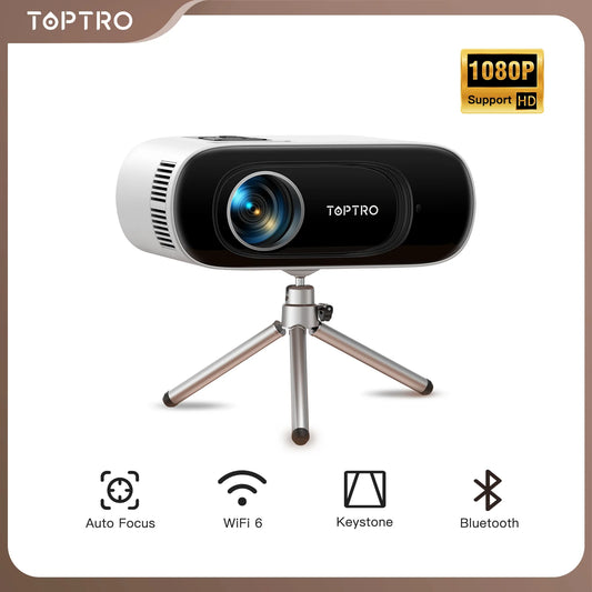Mini Projector Full HD Support 1080P 16000 Lumens Auto Keystone Wifi Bluetooth Video Projector Portable Home Theater