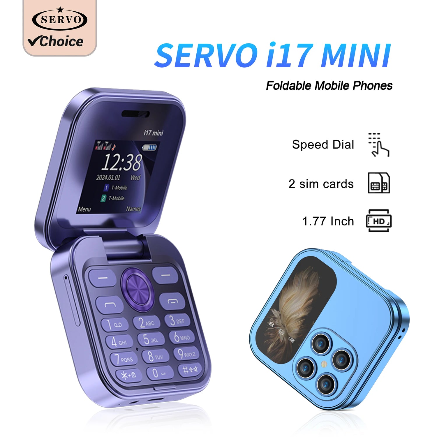 I17 Mini Flip Mobile Phone