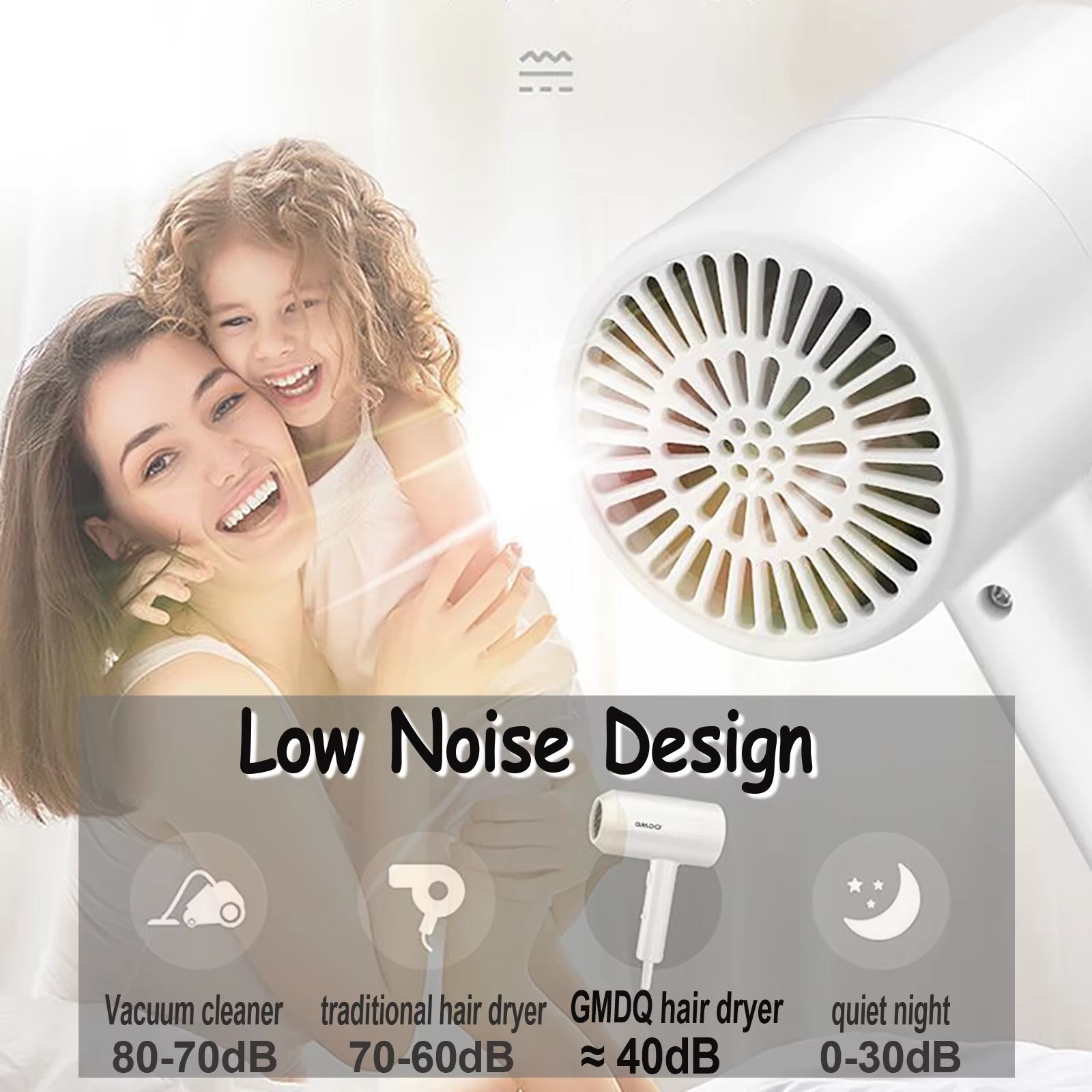 110V/220V Wall Mounted Hair Dryer Hotel Bathroom Hair Dryers Professional Constant Temperature Dryer with Holder Base
