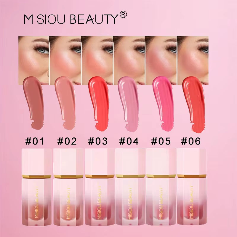 Matte Liquid Blush Stick Lasting Easy Color Blush Cream for Lips and Cheeks Concealer Waterproof Lip Gloss Makeup.