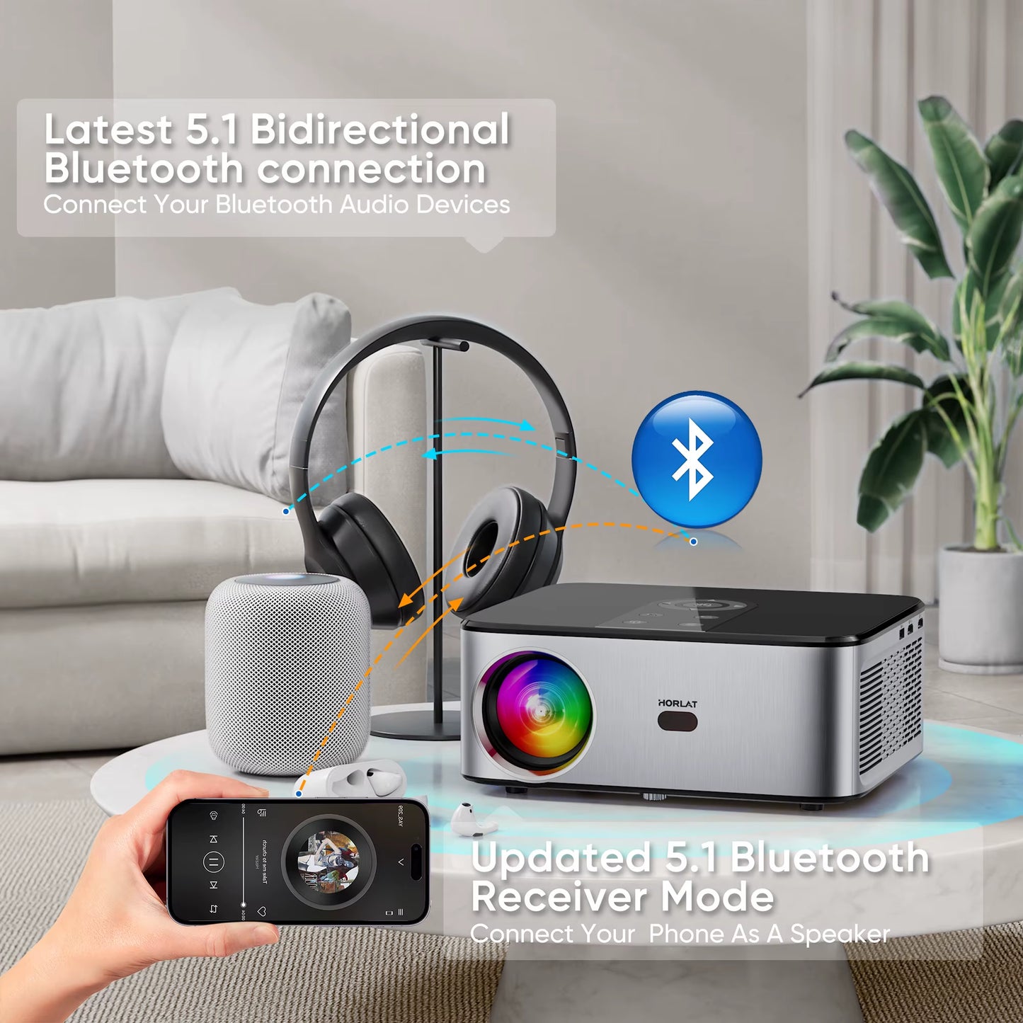 25000Lumens Android Beamer 4K LED Projector Full HD 1080P Video 2G 32G Home Theater Auto Focus 5G Wifi Portable Proyector