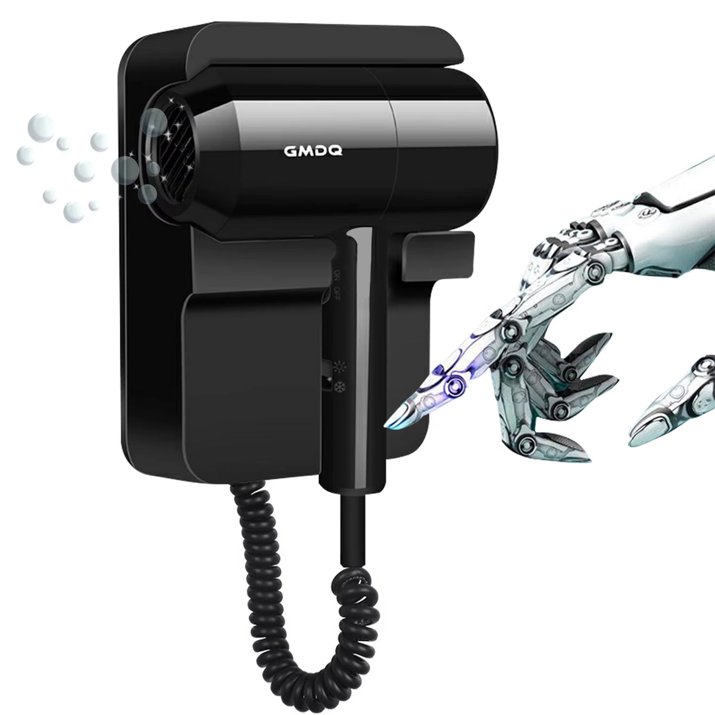110V/220V Wall Mounted Hair Dryer Hotel Bathroom Hair Dryers Professional Constant Temperature Dryer with Holder Base