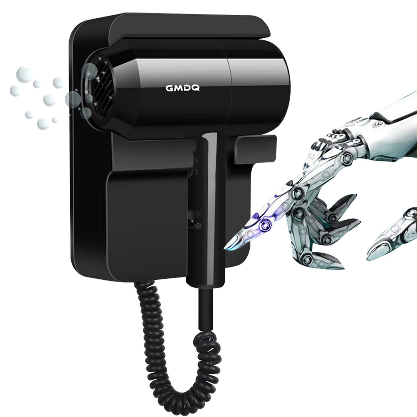 110V/220V Wall Mounted Hair Dryer Hotel Bathroom Hair Dryers Professional Constant Temperature Dryer with Holder Base