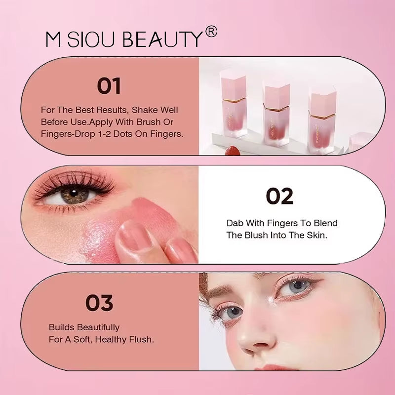 Matte Liquid Blush Stick Lasting Easy Color Blush Cream for Lips and Cheeks Concealer Waterproof Lip Gloss Makeup.