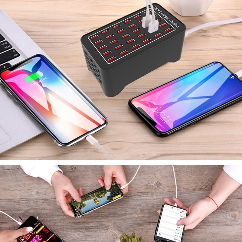 150W Multi USB Charger 30 Port USB Fast Charging Station Universal