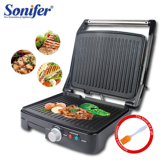 BBQ Electric Contact Grill Griddle And Panini Press Kitchen Barbecue