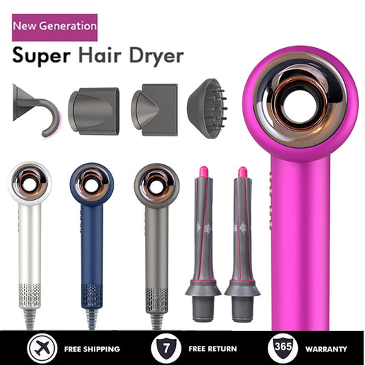 New 220v Leafless Professional Hair Dryer With Flyaway Attachment