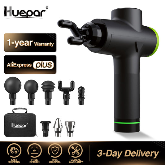 Huepar Lcd Display Massage Gun Neck Massager Smart Shaping Hit Fascia