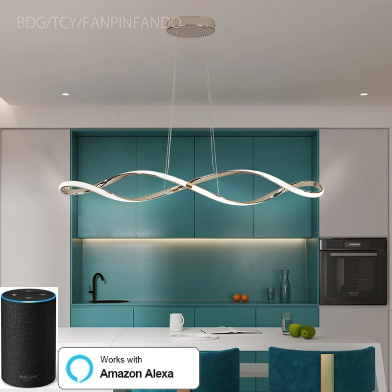 Lodooo Modern Chandelier Restaurant Kitchen Island Hanging Lamps For