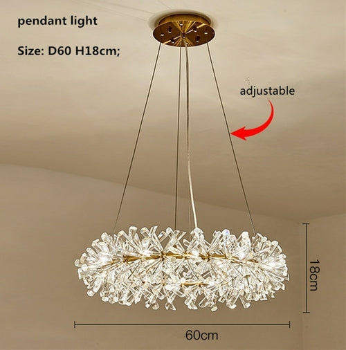 Modern Lustre K9 Crystal G4 Led Chandelier Nordic Luxury Living
