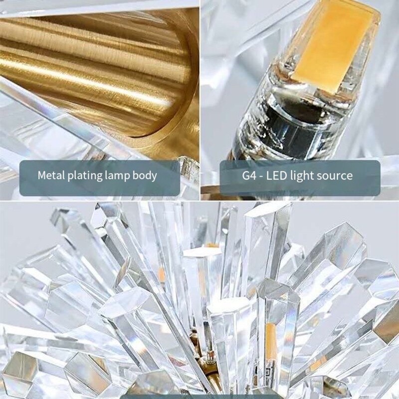 Modern Lustre K9 Crystal G4 Led Chandelier Nordic Luxury Living