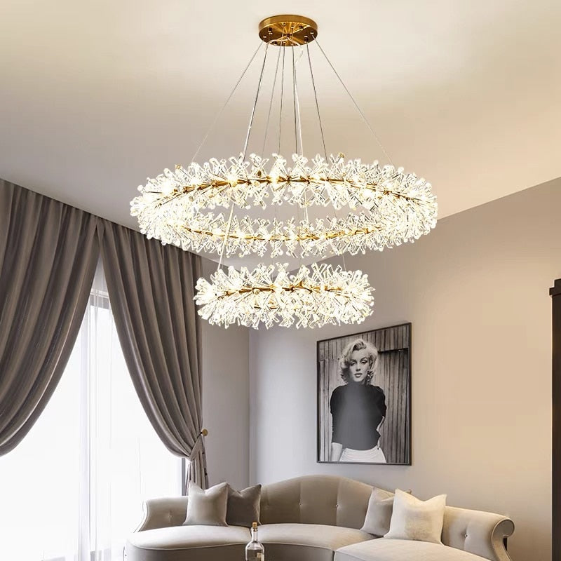 Modern Lustre K9 Crystal G4 Led Chandelier Nordic Luxury Living