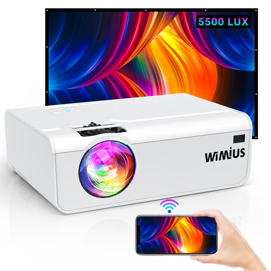 Wimius Mini Projector Wifi Projectors K2 Native 1080p/4k Support 300’’