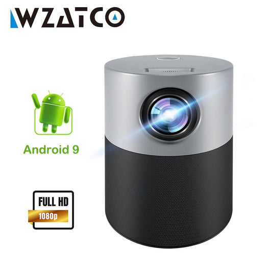 Wzatco E9 Led Mini Projector Full Hd 1920*1080p Android 9.0 Wifi