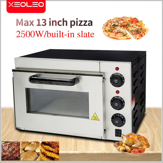 Xeoleo 2500w 13 inch Electric Pizza Oven Single Layer Stainless Steel